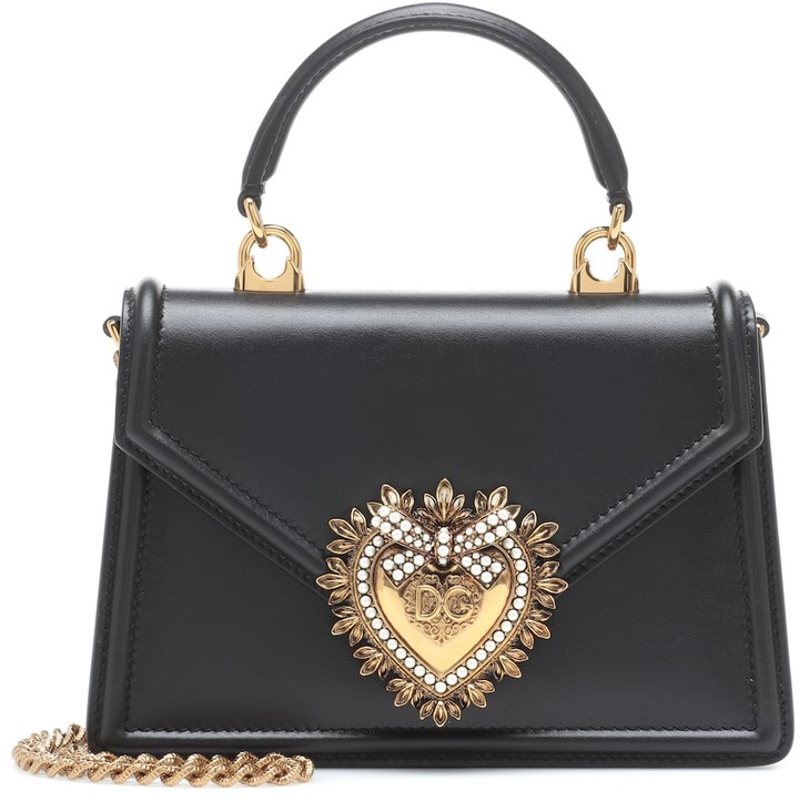Dolce & Gabbana Devotion Small leather shoulder bag - ShopStyle