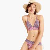 Thumbnail for your product : Banded T-back bikini top in colorblock Liberty® florals