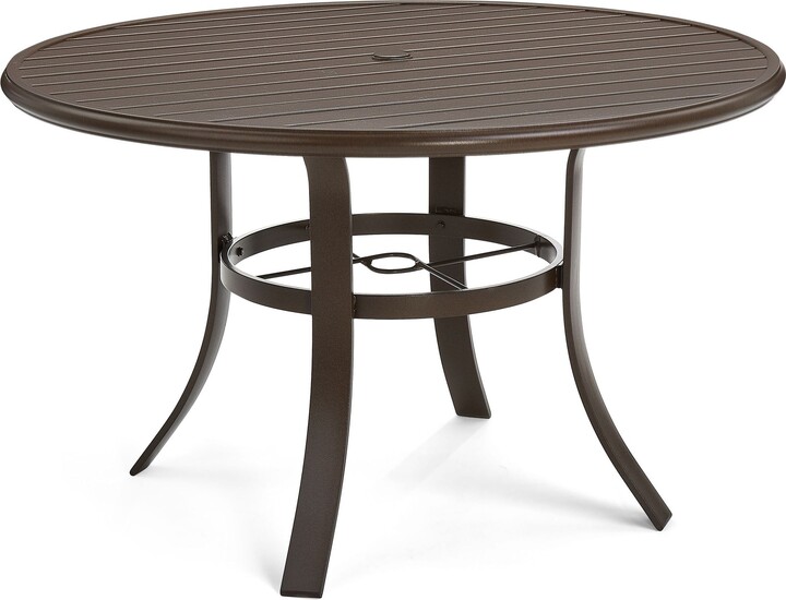 Winston Slat Top 48" Round Dining Table, Java - 48 - inch wide - ShopStyle