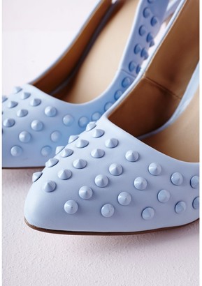 Missguided Studded Sling Back Court Shoes Baby Blue
