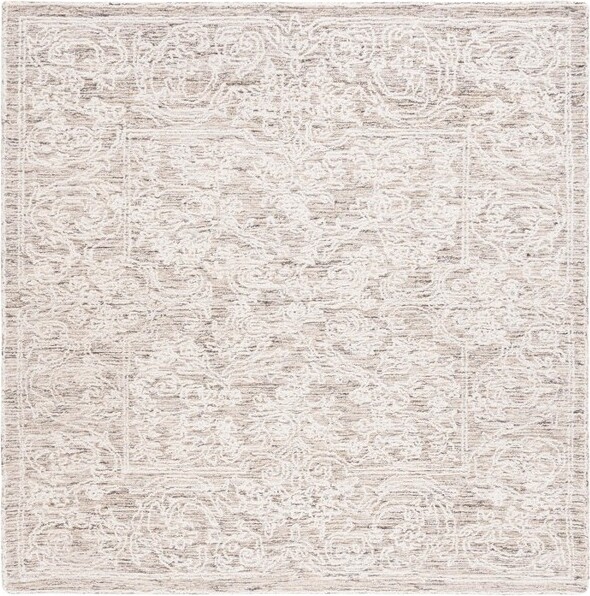 Safavieh AbstractABT355HandTuftedIndoorAreaRug-Ivory/Brown-6'x6'