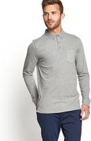 Thumbnail for your product : Goodsouls Mens Long Sleeve Slim Fit Jersey Polo T-shirt