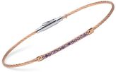 Thumbnail for your product : Charriol Women's Laetitia Amethyst-Accent Two-Tone PVD Stainless Steel Bendable Cable Bangle Bracelet