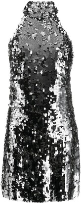 Galvan Silver Sequin Gemma Dress