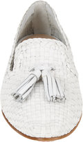 Thumbnail for your product : Prada Woven Leather Tassel Loafer