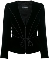 Thumbnail for your product : Emporio Armani Waist-Tied Fitted Blazer