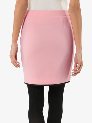 Moschino Contrast Hem Fitted Skirt