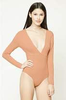 Thumbnail for your product : Forever 21 Plunging Surplice Bodysuit