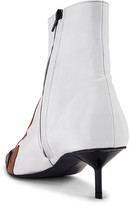 Thumbnail for your product : Marques Almeida Marques ' Almeida Pointy Kitten Heel Flame Boot in White, Brown & Black | FWRD