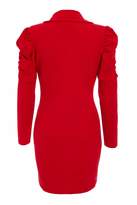 Thumbnail for your product : Quiz Red Puff Sleeve Blazer Dress