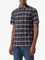 Thumbnail for your product : Burberry Short-sleeve Check Stretch Cotton Shirt