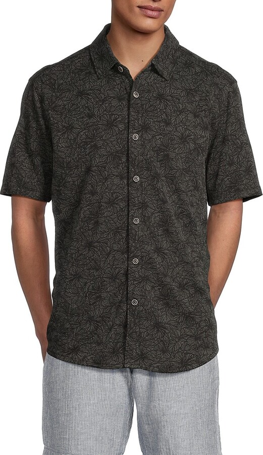 Leafy Oasis Floral Cotton Shirt
