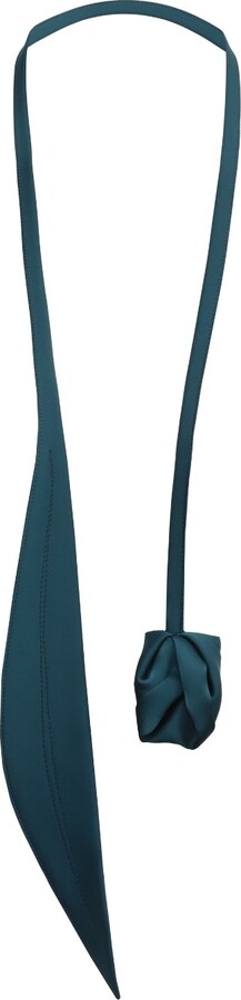 Julia Allert Green Versatile Transformable Handmade Tie-Belt Dark Teal