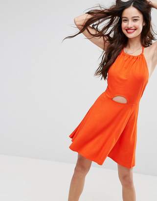 ASOS Mini Swing Halter Neck Sundress with Cut Out