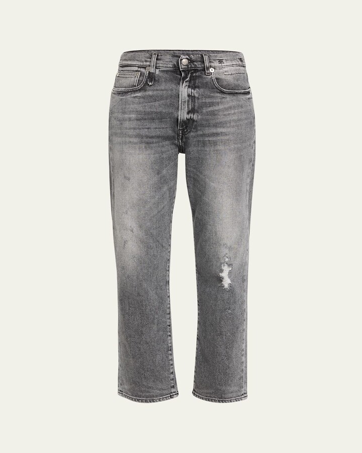 R 13 Cropped Boyfriend Jeans