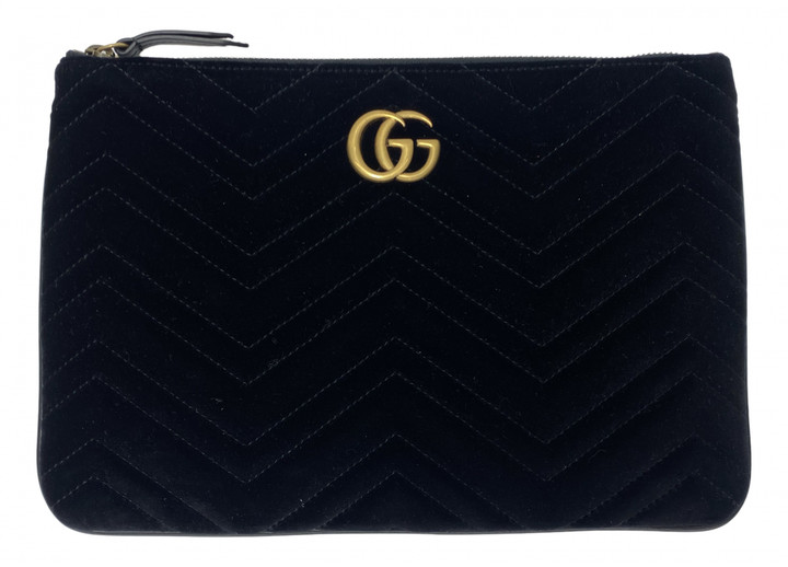 Gucci black Velvet Clutch Bags ShopStyle