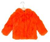 Thumbnail for your product : Adrienne Landau Girls' Fur Hooded Jacket