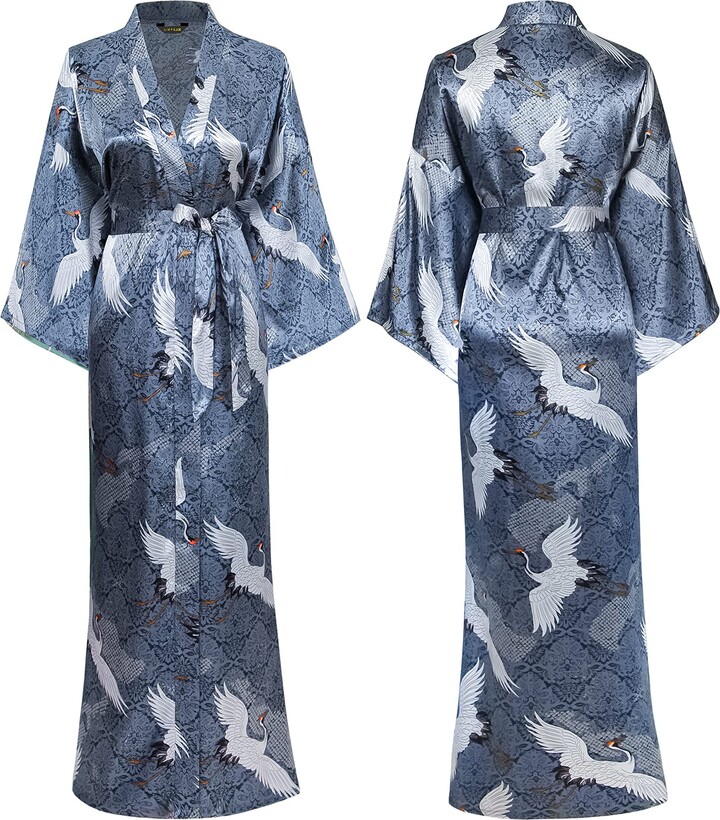 DiaryLook Dairylook Ladies Kimono Dressing Gowns For Women UK Long