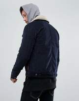 Thumbnail for your product : Jack and Jones Vintage Cord Jacket With Fleece Collar