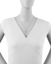 Thumbnail for your product : Frederic Sage Valencia 18k White & Yellow Gold Diamond Cross Necklace
