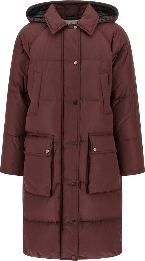 Brunello Cucinelli 'shiny Zipper Pull' Down Jacket