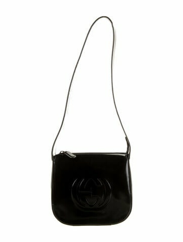 Gucci Vintage Leather Shoulder Bag Black ShopStyle