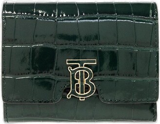 Burberry embossed-check Leather Wallet - Farfetch