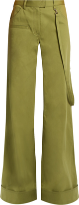 Rosie Assoulin B Boy cotton-blend wide-leg flared trousers