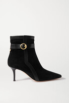 Thumbnail for your product : Gianvito Rossi 70 Leather-trimmed Suede Ankle Boots