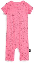 Thumbnail for your product : NUNUNU 'Sprinkle' Short Sleeve Cotton Romper (Baby Girls)