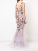 Thumbnail for your product : Marchesa floral beaded gown