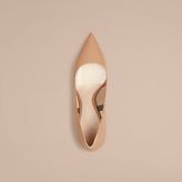 Thumbnail for your product : Burberry Hand-painted Point-toe Leather Pumps