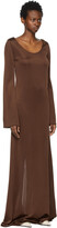 Thumbnail for your product : Kwaidan Editions Brown Viscose Scoop Neck Long Dress