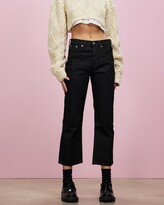 Thumbnail for your product : Topshop Women's Black Crop - Coated Dree Jeans