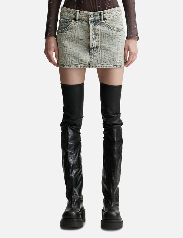 Acne Studios Monogram Denim Mini Skirt