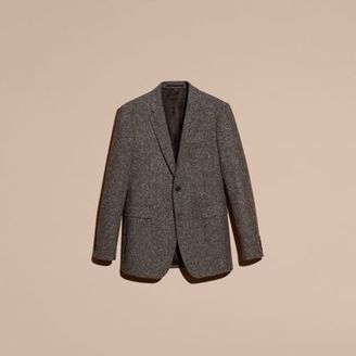 Burberry Tailored Wool Cashmere Blend Donegal Tweed Jacket