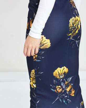 Missguided Floral Midaxi Skirt