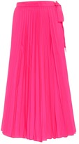 Thumbnail for your product : Valentino pleated jersey midi skirt