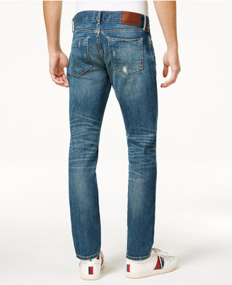 Tommy Hilfiger Men's Slim-Fit Stretch Medium Blue Wash Jeans