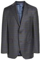 Thumbnail for your product : David Donahue Arnold Classic Fit Plaid Wool Sport Coat