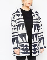 Thumbnail for your product : ASOS Curve CURVE Premium Wool Geo Jacquard Jacket
