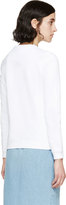 Thumbnail for your product : Kenzo White Embroidered Mesh Sweatshirt