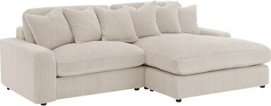 Hokku Designs Upton Sand Reversible Sectional Sofa