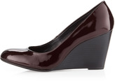 Thumbnail for your product : Neiman Marcus Biba Patent Wedge Pump, Black