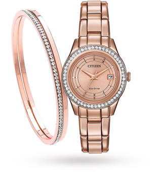 Citizen Ladies Silhouette Crystal Eco-Drive Watch - Exclusive