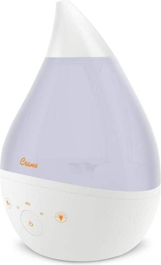 Crane 1 Gal. Top Fill Drop Cool Mist Humidifier with Sound Machine for Medium to Large Rooms up to 500 sq. ft. - White
