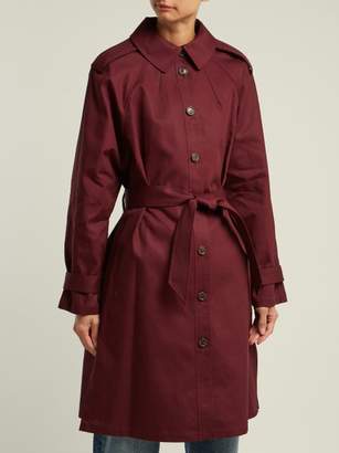 A.P.C. Lune Cotton Trench Coat - Womens - Burgundy