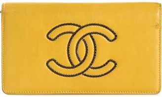 Chanel Vintage chain logo billfold wallet