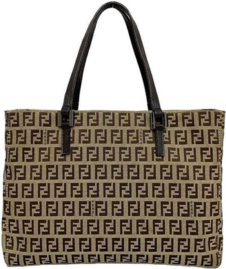 Fendi Brown Zucchino Canvas Baby Bag With Changing Pad ref.614086