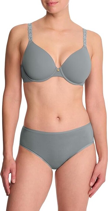 Natori Pure Luxe Contour Underwire 732080 Women's Bra Stellar/Ivory : 32B, Nylon/Spandex
